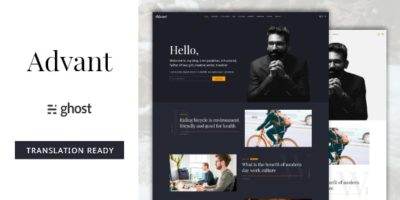 Advant - Modern Ghost Theme for Personal or Professional Blog by GBJsolution