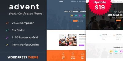 Advent - Conference & Event WordPress Theme by TonaTheme