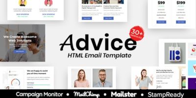 Advice - Multipurpose Responsive Email Template 30+ Modules Mailchimp by AumFusion
