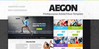 Aegon -  Gym/Fitness Club Adobe Muse Template by Bagdoom