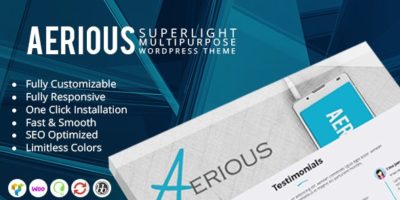 Aerious - Super Light Multipurpose WordPress Theme by TBS-CODERS