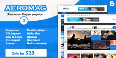 AeroMag - News & Magazine Responsive Blogger Template by themelet