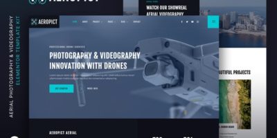 Aeropict – Drone Aerial Photography & Videography Elementor Template Kit by jegtheme
