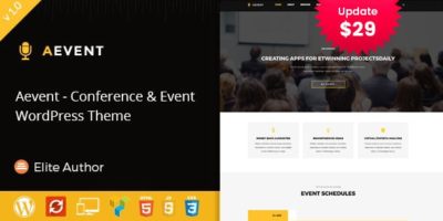 Aevent - Conference & Event WordPress Theme by template_path