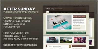 After Sunday Template - Flexible and Multipurpose by MarketThemes