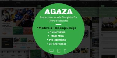 Agaza - Responsive Joomla Template For News/Magazines by SmartAddons