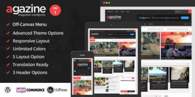 Agazine - Premium Retina Magazine WordPress Theme by BloomPixel