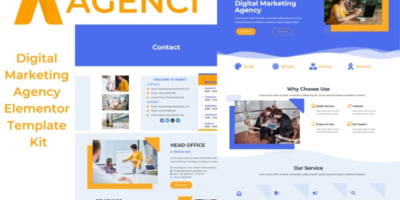 Agenci - Digital Marketing Agency Elementor Template Kit by DePautaMadre