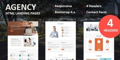 Agency - Multipurpose Responsive Landing Page by fourdinos