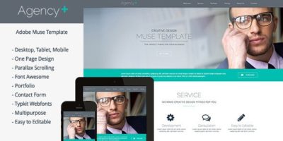 AgencyPlus - One Page Multi-Purpose Muse Template by Pixasquare