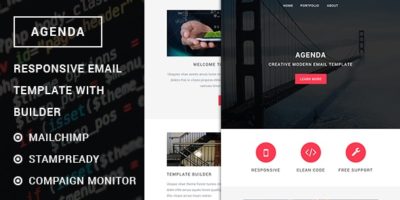 Agenda - Responsive email template with stampready builder by MailStore