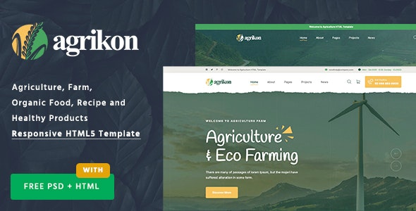 Agrikon - HTML Template For Agriculture Farm & Farmers by Ninetheme