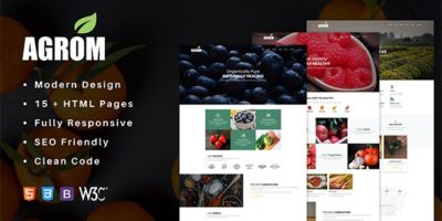 Agrom - Organic & Agriculture Food HTML Template by ThemePaw