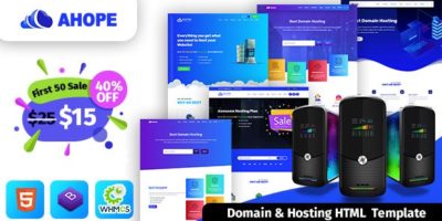 Ahope - Hosting Template With WHMCS by webglib