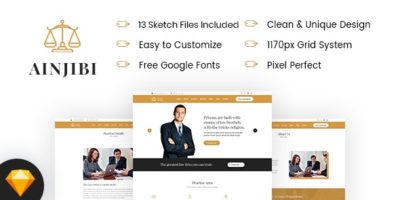 Ainjibi – Attorney and Lawyer Sketch Template by envalab