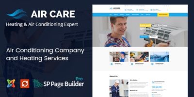 Air Care - Joomla Template for Heating and Air Conditioning Maintenance Services by JoomlaBuff