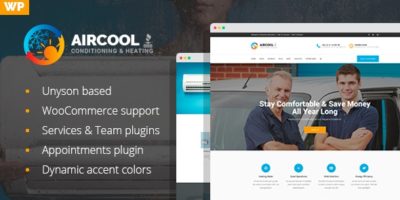 AirCool - Conditioning And Heating WordPress theme by mwtemplates