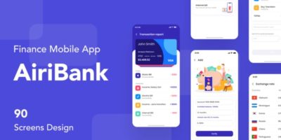 AiriBank - Finance Mobile App UI KIT by Capi_Creative_Design