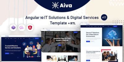 Aiva - Angular 10+ IT Solutions Template by HiBootstrap