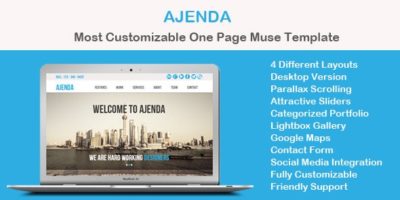 Ajenda - Multi-purpose One Page Muse Template by loveishkalsi