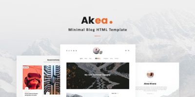 Akea - Minimal Blog HTML Template by max-themes