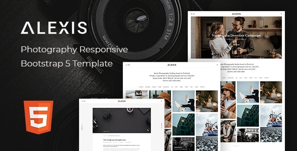 Alexis – Photography Responsive Bootstrap 5 Template by codecarnival