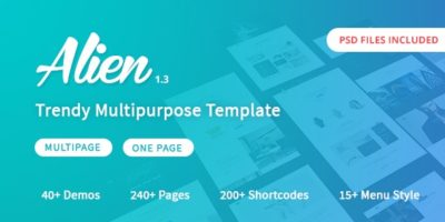 Alien - Responsive Multipurpose HTML5 Template by ThemeBucket