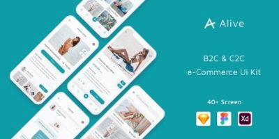 Alive - B2C and C2C eCommerce App Ui Kit by betush