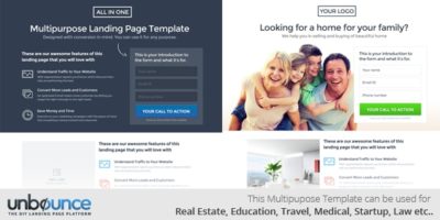 All in one Multipurpose Landing Page Template by surjithctly