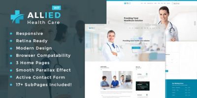 Allied Health Care - Health And Medical WordPress Theme by TonaTheme