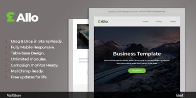 Allo - Responsive Email template with Stampready Builder by MailStore