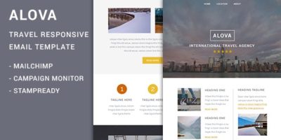 Alova - Travel Agency Responsive Email Template by QuickArtisan