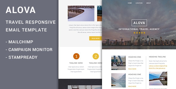 Alova - Travel Agency Responsive Email Template by QuickArtisan