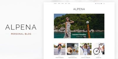 Alpena - Personal Blog PSD Template by MontaukCo