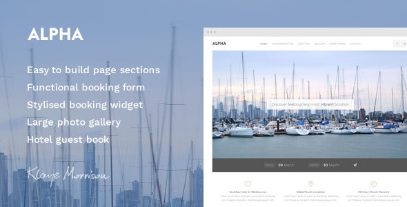Alpha Hotel - Website Template by Klayemore