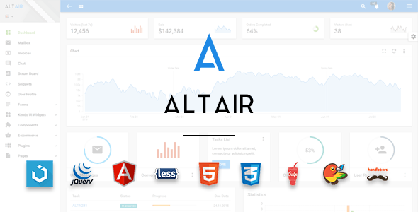 Altair - Admin Material Design UIkit Template by tzd