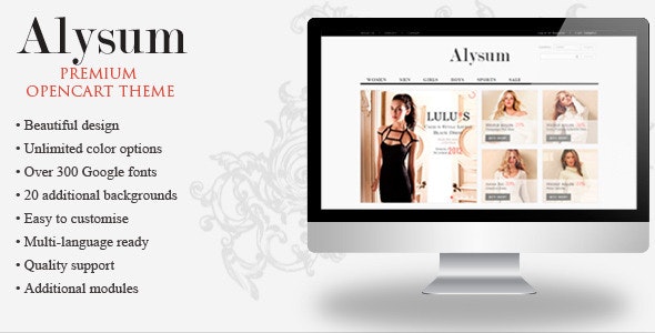 Alysum - Premium OpenCart Theme with Extras by tomsky