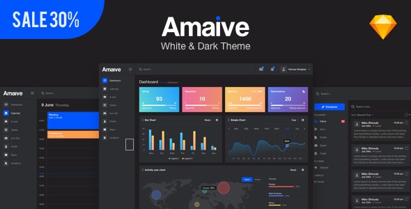 Amaive - Admin Sketch Template by IVEthemes