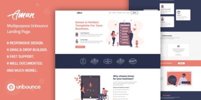 Aman — Multi-Purpose Template with Unbounce Page Builder by Divine-Store