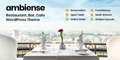 Ambiense - Restaurant & Cafe WordPress Theme by freevision