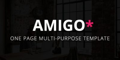 Amigo – One Page Multi-Purpose Template by pxdraft