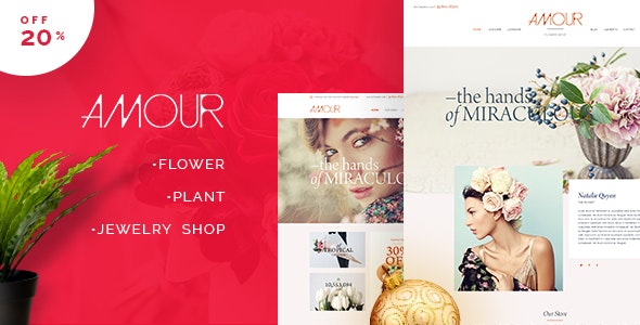 Amour - Shop WordPress theme - Flower - Jewelry - Handmade - Gift by Beautheme