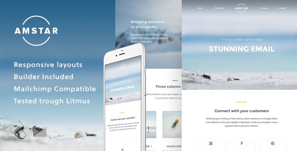 Amstar - Responsive Email Template + Builder by promail