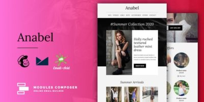 Anabel - E-commerce Responsive Email for Fashion & Accessories with Online Builder by Psd2Newsletters