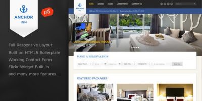 Anchor Inn - Hotel and Resort Site Template by ProgressionStudios