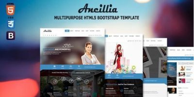 Ancillia Multipurpose HTML5 Bootstrap Template by Lumiflix