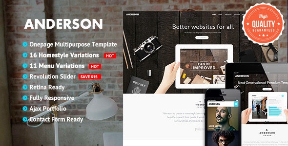 Anderson - Onepage Multipurpose Template by breecode
