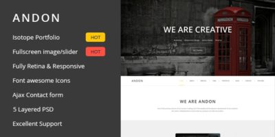 Andon - Responsive Parallax Onepage Template by studiothemes