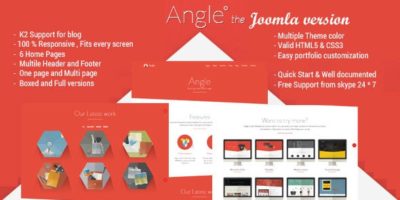 Angle - Responsive MultiPurpose Joomla Theme by Nunforest