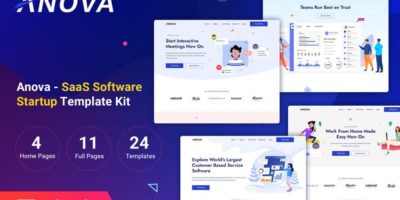Anova - SaaS & Startup Elementor Template Kit by radiantthemes